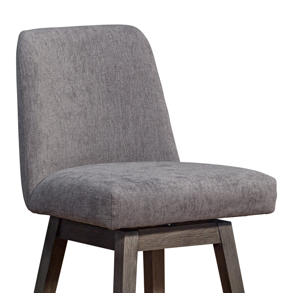 30-Inch Gray and Brown Swivel Bar Stool with Footrest 8 30-Inch Gray and Brown Swivel Bar Stool with Footrest - Image 8