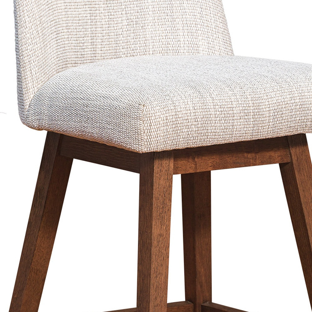 41.5-Inch Beige and Brown Wood Swivel Bar Stool 7 41.5-Inch Beige and Brown Wood Swivel Bar Stool - Image 7