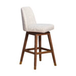 41.5-Inch Beige and Brown Wood Swivel Bar Stool 10 41.5-Inch Beige and Brown Wood Swivel Bar Stool