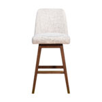 41.5-Inch Beige and Brown Wood Swivel Bar Stool 11 41.5-Inch Beige and Brown Wood Swivel Bar Stool