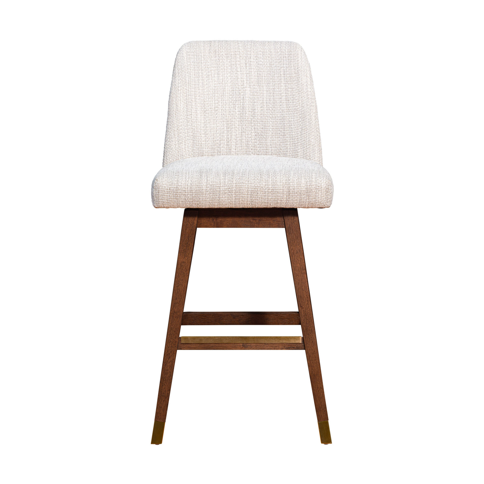 41.5-Inch Beige and Brown Wood Swivel Bar Stool 3 41.5-Inch Beige and Brown Wood Swivel Bar Stool - Image 3