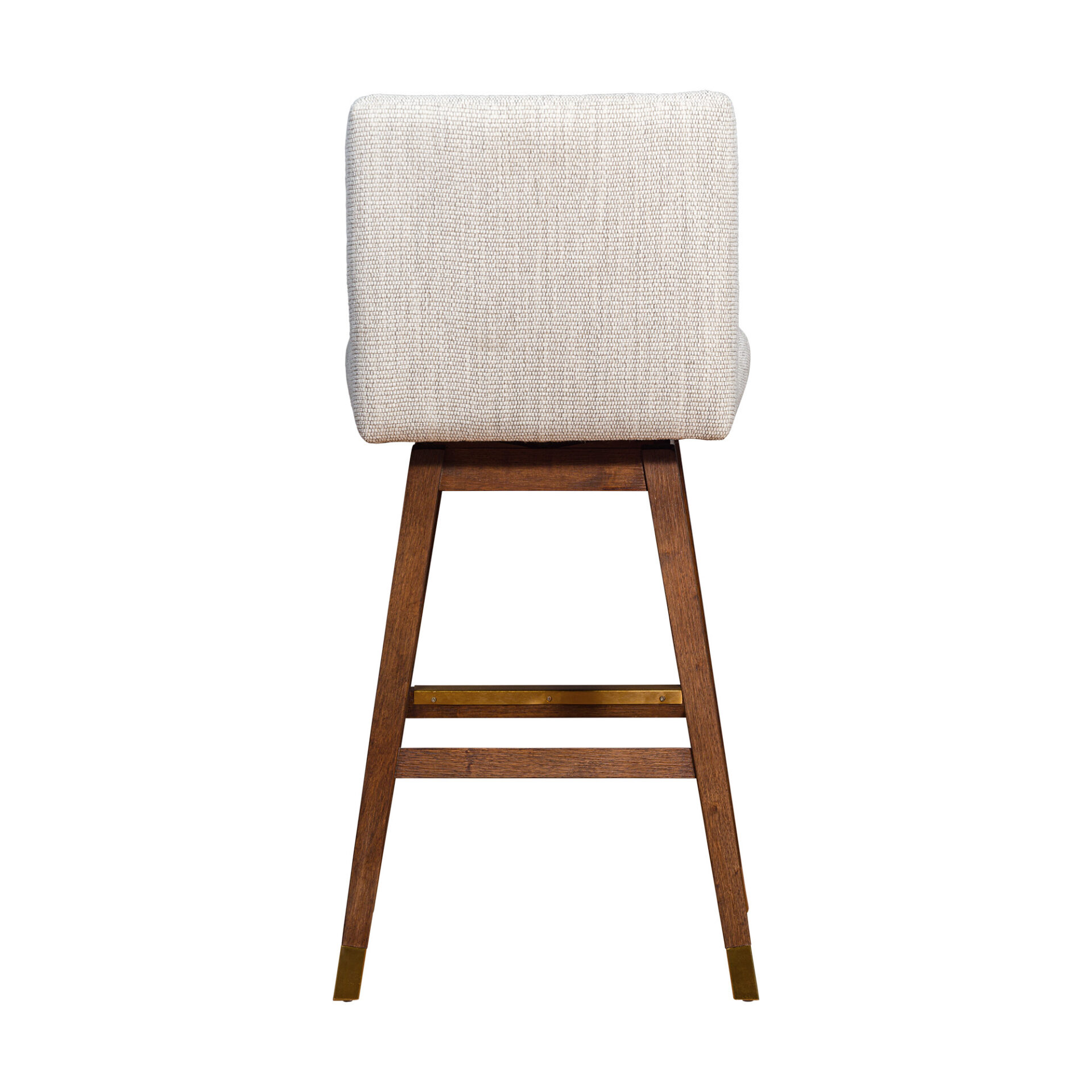 30 Inch Beige and Brown Swivel Bar Height Bar Stool 5 30 Inch Beige and Brown Swivel Bar Height Bar Stool - Image 5