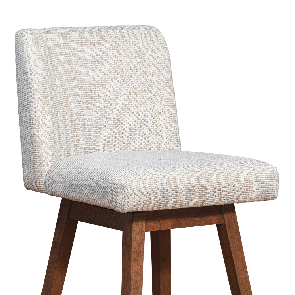 30 Inch Beige and Brown Swivel Bar Height Bar Stool 6 30 Inch Beige and Brown Swivel Bar Height Bar Stool - Image 6