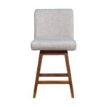 26 Inch Taupe and Brown Modern Swivel Counter Bar Stool 14 26 Inch Taupe and Brown Modern Swivel Counter Bar Stool
