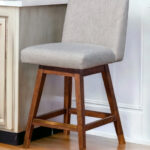 26 Inch Taupe and Brown Modern Swivel Counter Bar Stool 10 26 Inch Taupe and Brown Modern Swivel Counter Bar Stool