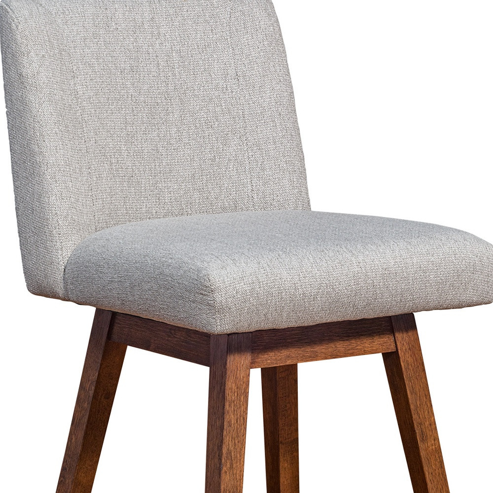 26 Inch Taupe and Brown Modern Swivel Counter Bar Stool 9 26 Inch Taupe and Brown Modern Swivel Counter Bar Stool - Image 9