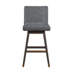 30-Inch Gray and Brown Solid Wood Swivel Bar Stool 13 30-Inch Gray and Brown Solid Wood Swivel Bar Stool