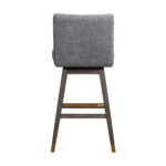 30-Inch Gray and Brown Solid Wood Swivel Bar Stool 15 30-Inch Gray and Brown Solid Wood Swivel Bar Stool