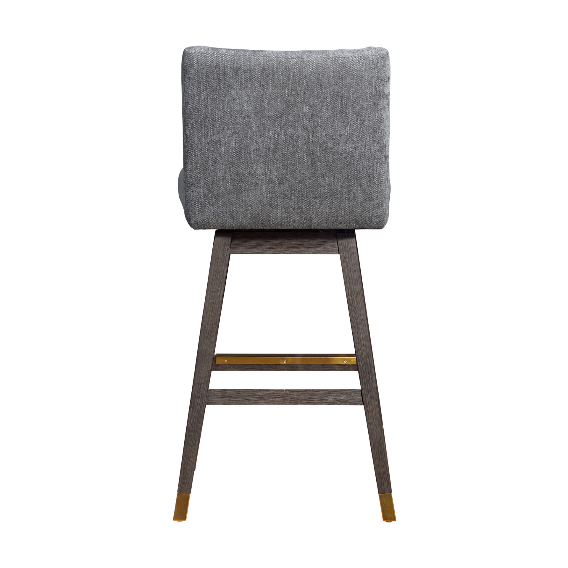30-Inch Gray and Brown Solid Wood Swivel Bar Stool 6 30-Inch Gray and Brown Solid Wood Swivel Bar Stool - Image 6