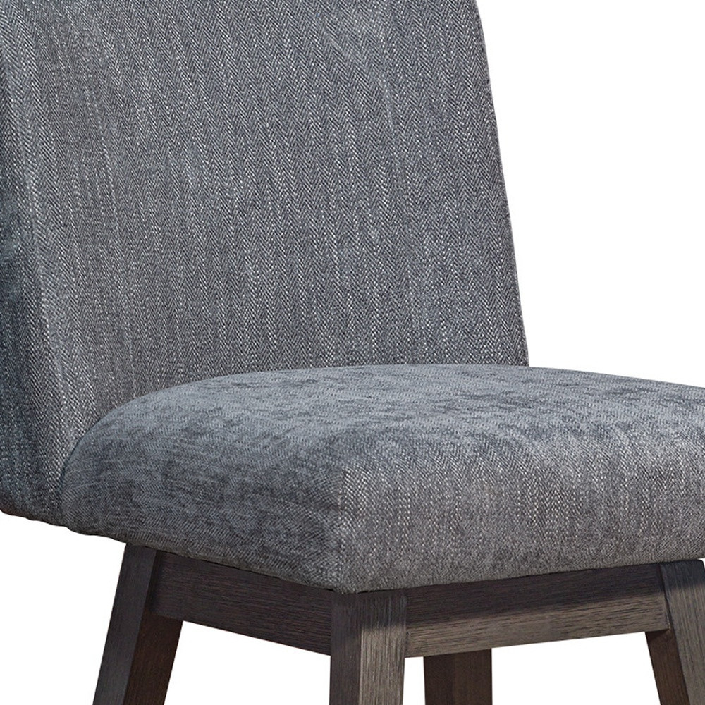 30-Inch Gray and Brown Solid Wood Swivel Bar Stool 8 30-Inch Gray and Brown Solid Wood Swivel Bar Stool - Image 8