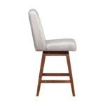 26-Inch Beige and Brown Swivel Counter Height Bar Stool