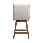 26-Inch Beige and Brown Swivel Counter Height Bar Stool