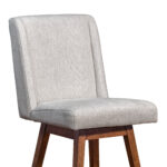 26-Inch Beige and Brown Swivel Counter Height Bar Stool