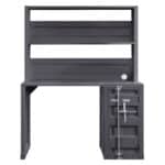 Gunmetal Iron Writing Desk with Hutch and Reversible Design 6 Gunmetal Iron Writing Desk with Hutch and Reversible Design