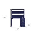Classic Blue Iron Writing Desk with Hutch and Shelf 8 Classic Blue Iron Writing Desk with Hutch and Shelf