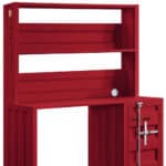 47 Inch Red Iron Writing Desk with Reversible Hutch 7 47 Inch Red Iron Writing Desk with Reversible Hutch