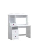 White Wood Writing Desk With Two Drawers 47 Inches Wide 6 White Wood Writing Desk With Two Drawers 47 Inches Wide