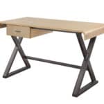 Gold and Black Aluminum Writing Desk with Drawer Storage 6 Gold and Black Aluminum Writing Desk with Drawer Storage
