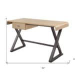 Gold and Black Aluminum Writing Desk with Drawer Storage 8 Gold and Black Aluminum Writing Desk with Drawer Storage