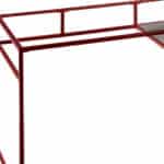 48 Inch Clear and Red Glass Writing Desk 8 48 Inch Clear and Red Glass Writing Desk
