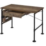 39 Inch Brown and Black Rectangular Writing Desk with Drawer 10 39 Inch Brown and Black Rectangular Writing Desk with Drawer