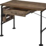 39 Inch Brown and Black Rectangular Writing Desk with Drawer 11 39 Inch Brown and Black Rectangular Writing Desk with Drawer