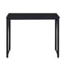 Black Rectangular Writing Desk with Metal Base and V Accent 6 Black Rectangular Writing Desk with Metal Base and V Accent