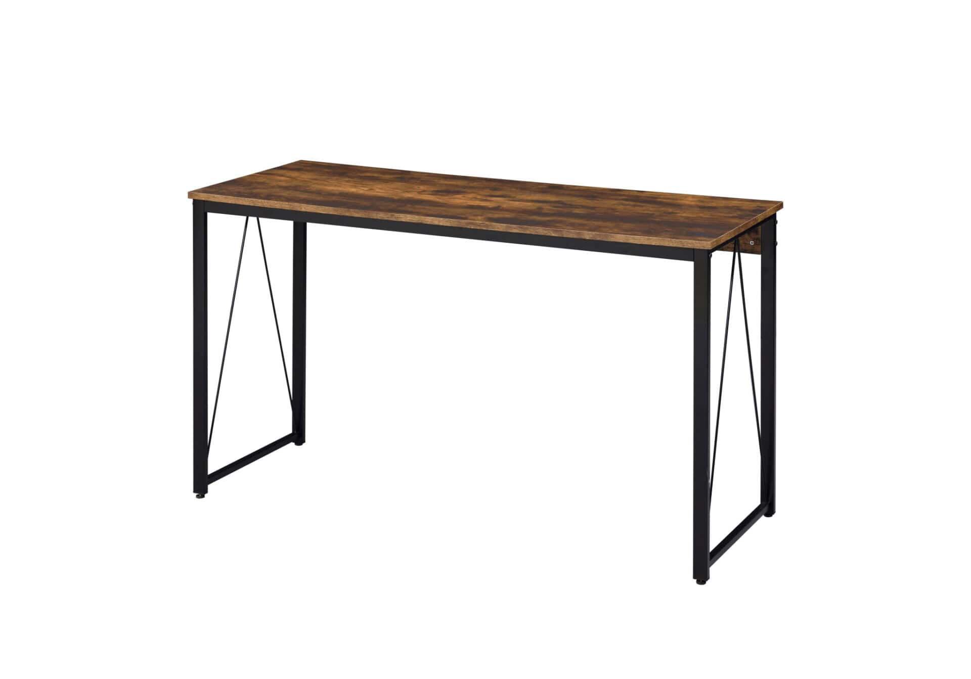 Classic 47-Inch Brown and Black Rectangular Writing Desk 3 Classic 47-Inch Brown and Black Rectangular Writing Desk - Image 3