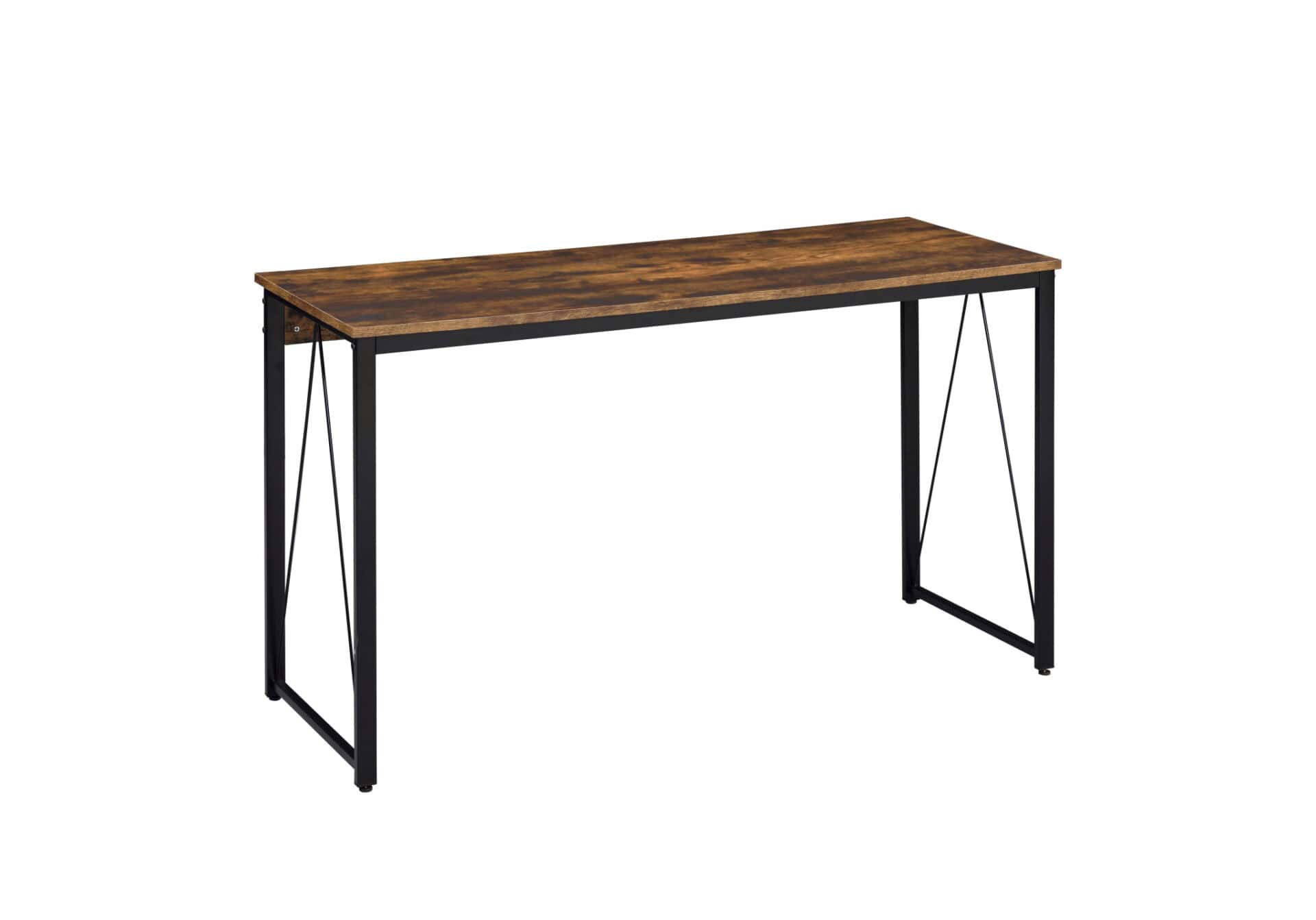 Classic 47-Inch Brown and Black Rectangular Writing Desk 2 Classic 47-Inch Brown and Black Rectangular Writing Desk - Image 2