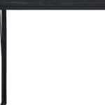 47 Inch Black Rectangular Writing Desk With Metal Base 9 47 Inch Black Rectangular Writing Desk With Metal Base