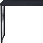 47 Inch Black Rectangular Writing Desk With Metal Base 11 47 Inch Black Rectangular Writing Desk With Metal Base