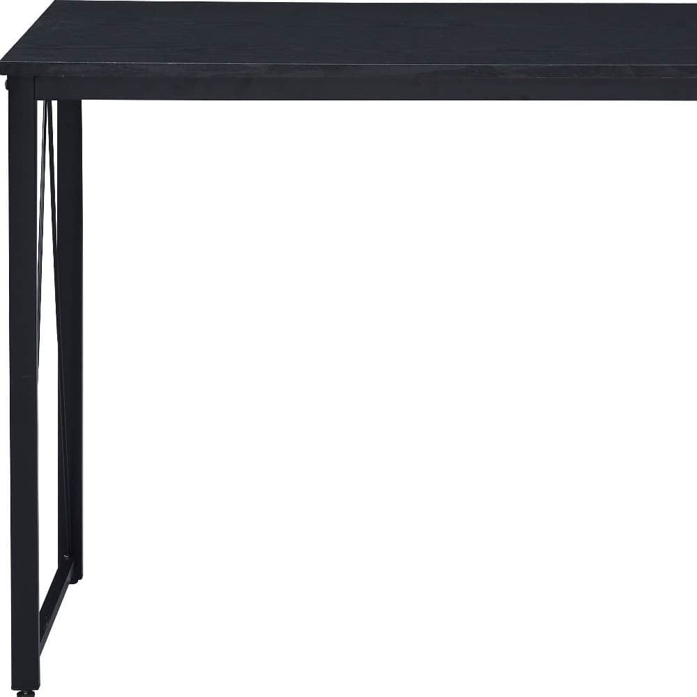 47 Inch Black Rectangular Writing Desk With Metal Base 5 47 Inch Black Rectangular Writing Desk With Metal Base - Image 5