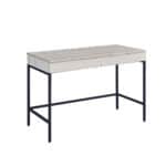 42 Inch Natural and Black Writing Desk With Two Drawers 7 42 Inch Natural and Black Writing Desk With Two Drawers