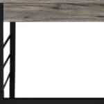 42-Inch Brown and Black Writing Desk With Two Drawers 10 42-Inch Brown and Black Writing Desk With Two Drawers
