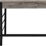 42-Inch Brown and Black Writing Desk With Two Drawers 11 42-Inch Brown and Black Writing Desk With Two Drawers
