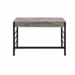 42-Inch Brown and Black Writing Desk With Two Drawers 8 42-Inch Brown and Black Writing Desk With Two Drawers