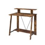Classic Brown 32-Inch Writing Desk with Shelves 9 Classic Brown 32-Inch Writing Desk with Shelves
