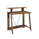 Classic Brown 32-Inch Writing Desk with Shelves 8 Classic Brown 32-Inch Writing Desk with Shelves
