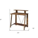 Classic Brown 32-Inch Writing Desk with Shelves 12 Classic Brown 32-Inch Writing Desk with Shelves