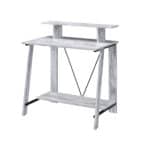 Antiqued White 32 Inch Writing Desk with Shelves 9 Antiqued White 32 Inch Writing Desk with Shelves