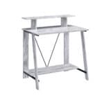 Antiqued White 32 Inch Writing Desk with Shelves 8 Antiqued White 32 Inch Writing Desk with Shelves
