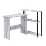 39 Inch Antiqued White L Shaped Writing Desk 9 39 Inch Antiqued White L Shaped Writing Desk