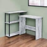 39 Inch Antiqued White L Shaped Writing Desk 7 39 Inch Antiqued White L Shaped Writing Desk
