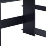 Black L Shape Writing Desk with Side Shelf