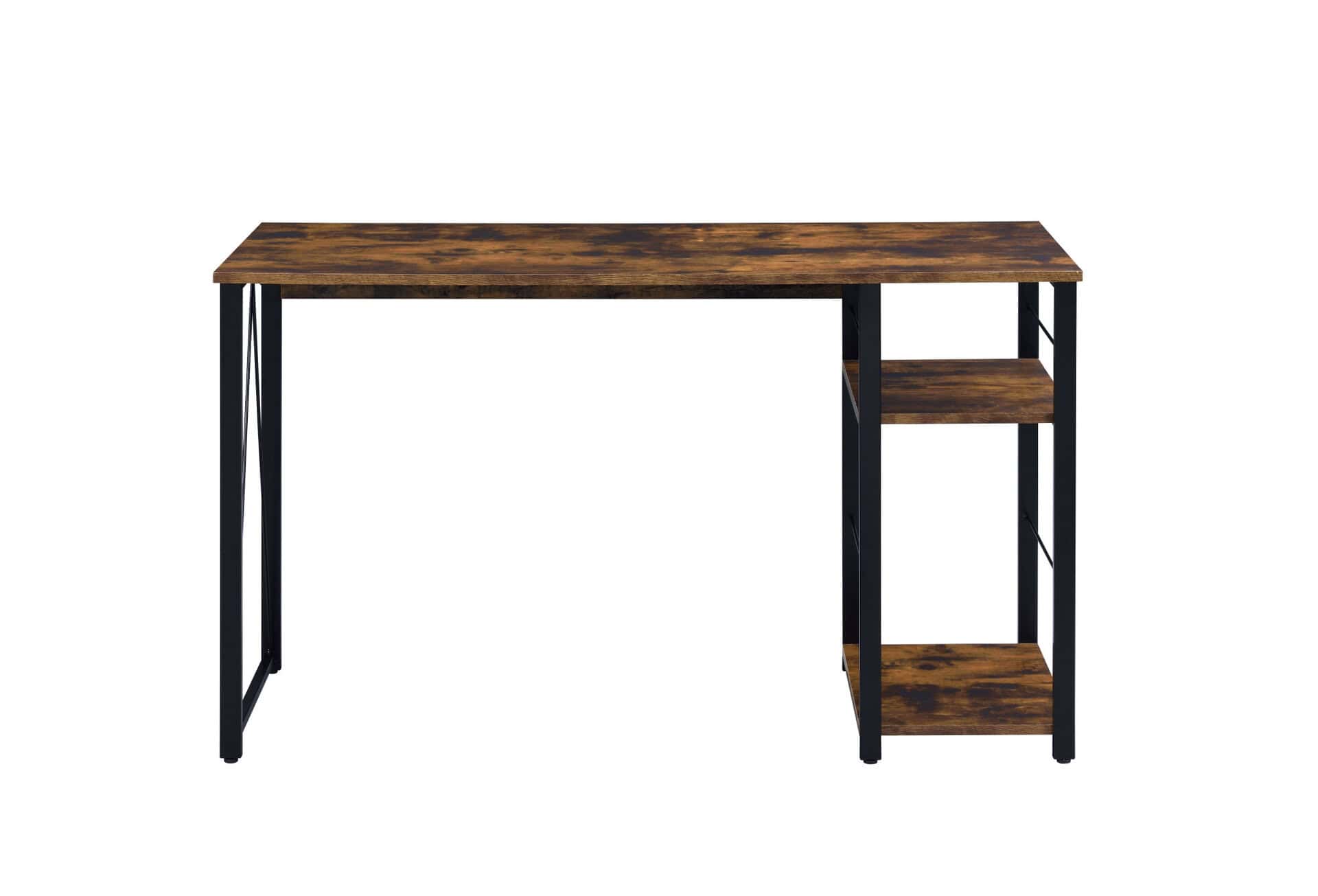 Classic Brown and Black 47-Inch Writing Desk with Shelves 6 Classic Brown and Black 47-Inch Writing Desk with Shelves
