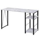 Antiqued White and Black 47 Inch Rectangular Writing Desk 9 Antiqued White and Black 47 Inch Rectangular Writing Desk