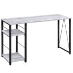 Antiqued White and Black 47 Inch Rectangular Writing Desk 8 Antiqued White and Black 47 Inch Rectangular Writing Desk