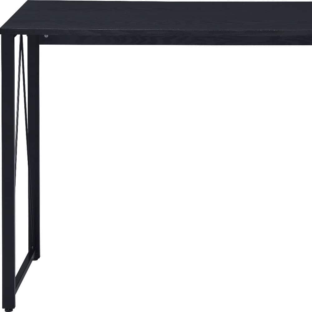Black 47 Inch Rectangular Writing Desk with Metal Base 4 Black 47 Inch Rectangular Writing Desk with Metal Base - Image 4