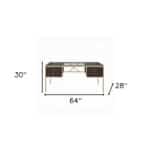 Clear and Gold Glass Writing Desk With Four Drawers 12 Clear and Gold Glass Writing Desk With Four Drawers
