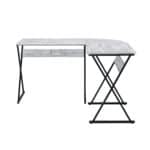 Antiqued White and Black L Shaped Writing Desk 50 Inch 9 Antiqued White and Black L Shaped Writing Desk 50 Inch
